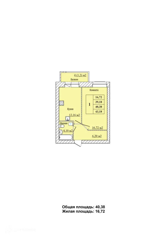 Квартира в ЖК ЖД На Минина