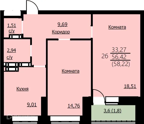 Квартира в ЖК Алые паруса
