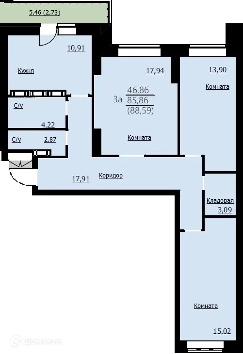 Квартира в ЖК Алые паруса