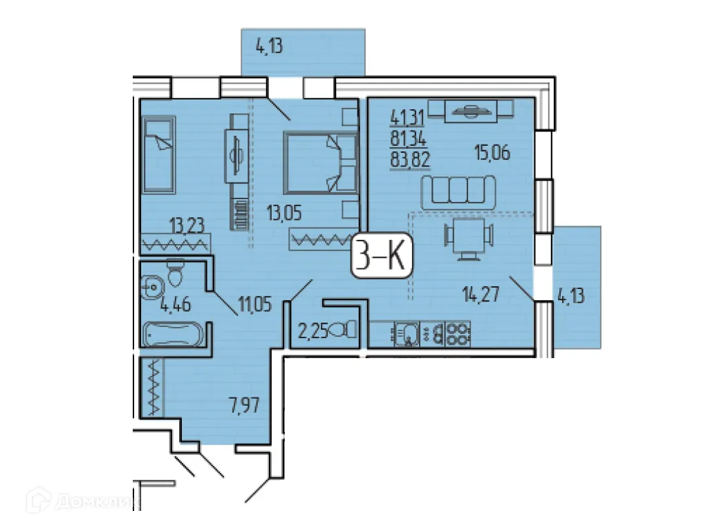 Фото квартиры в ЖК SMIT-квартал в 140А кв