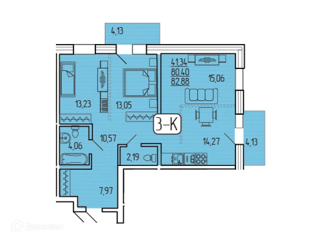 Фото квартиры в ЖК SMIT-квартал в 140А кв