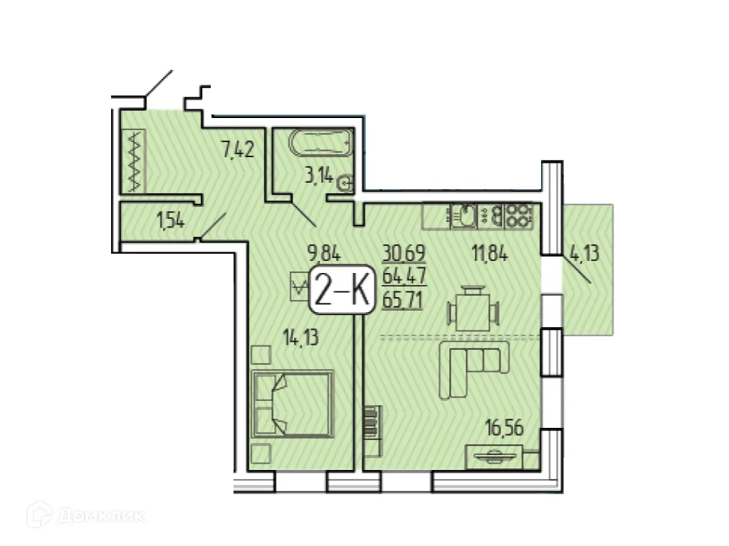 Фото квартиры в ЖК SMIT-квартал в 140А кв
