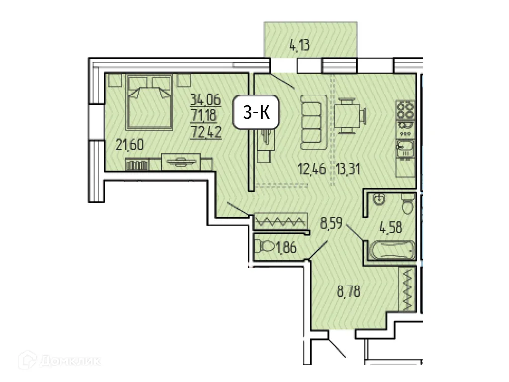 Фото квартиры в ЖК SMIT-квартал в 140А кв