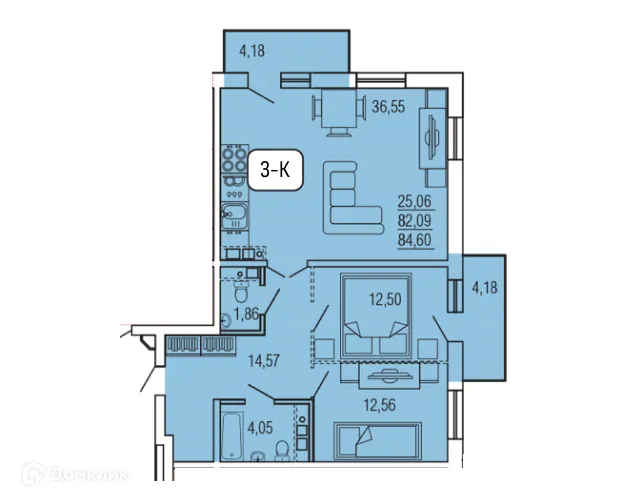 Фото квартиры в ЖК SMIT-квартал в 140Б кв.