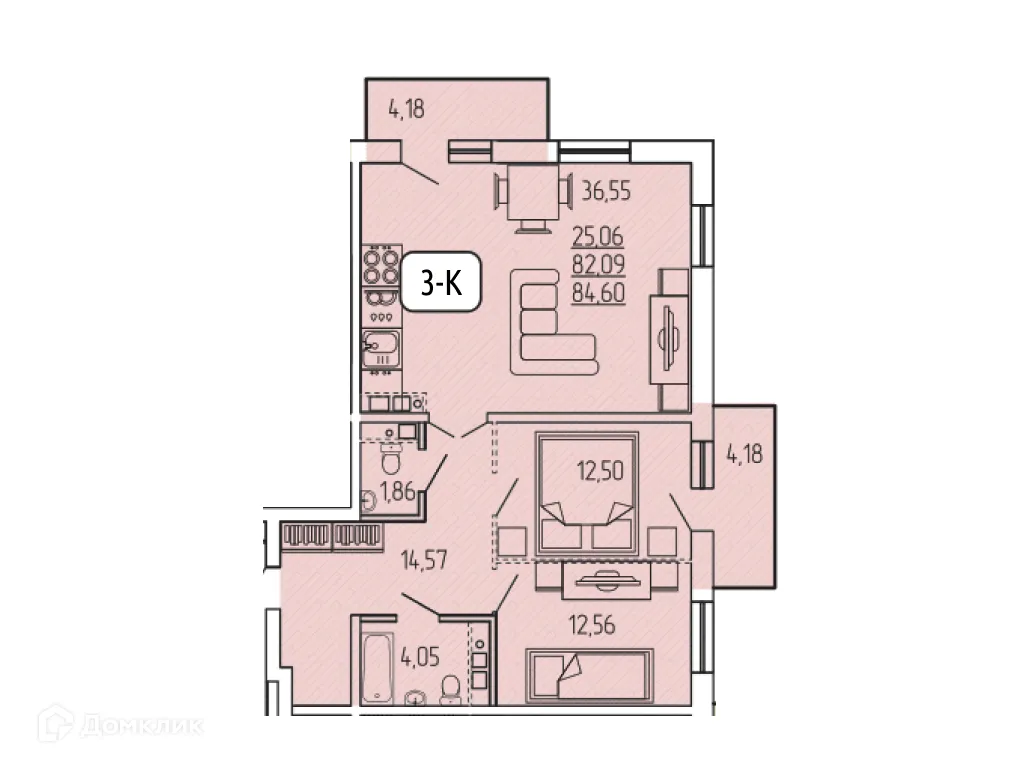 Фото квартиры в ЖК SMIT-квартал в 140Б кв.