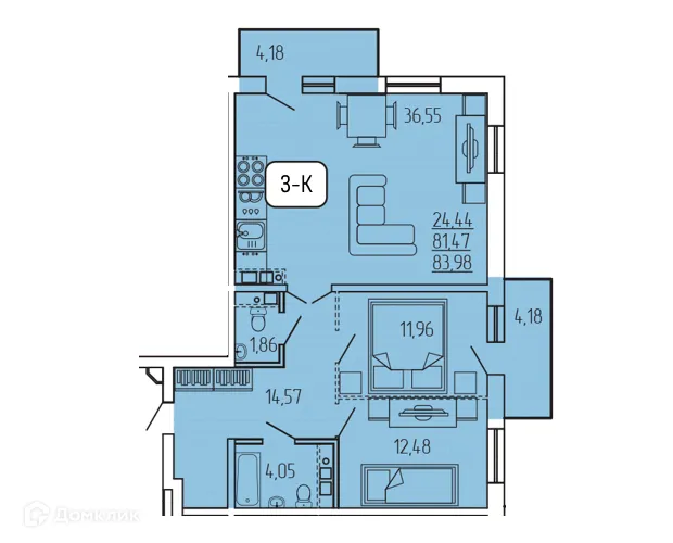 Фото квартиры в ЖК SMIT-квартал в 140Б кв.
