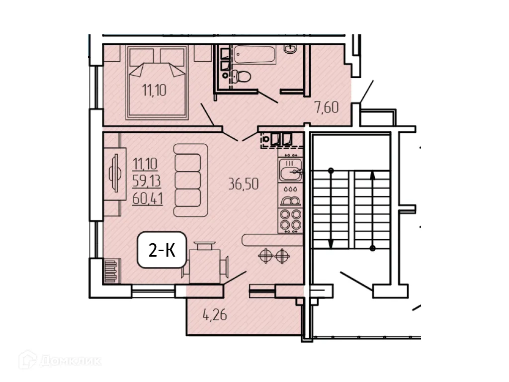 Фото квартиры в ЖК "SMIT-квартал в 128 кв."
