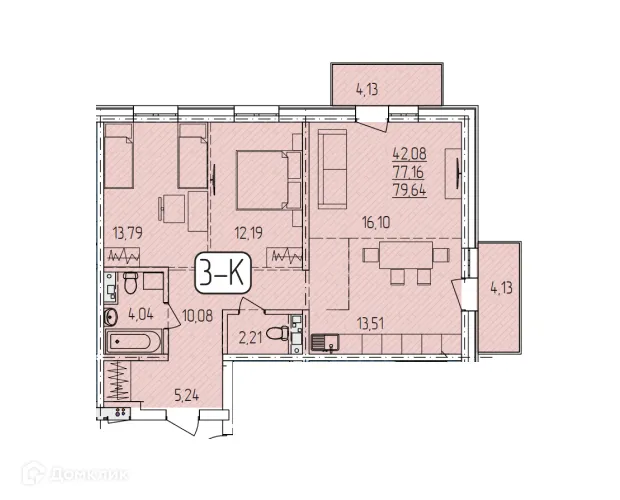 Фото квартиры в ЖК "SMIT-квартал в 128 кв."