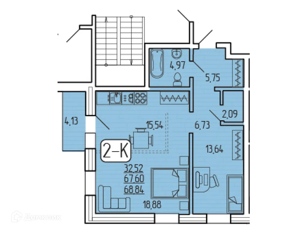 Фото квартиры в ЖК SMIT-квартал в 140А кв