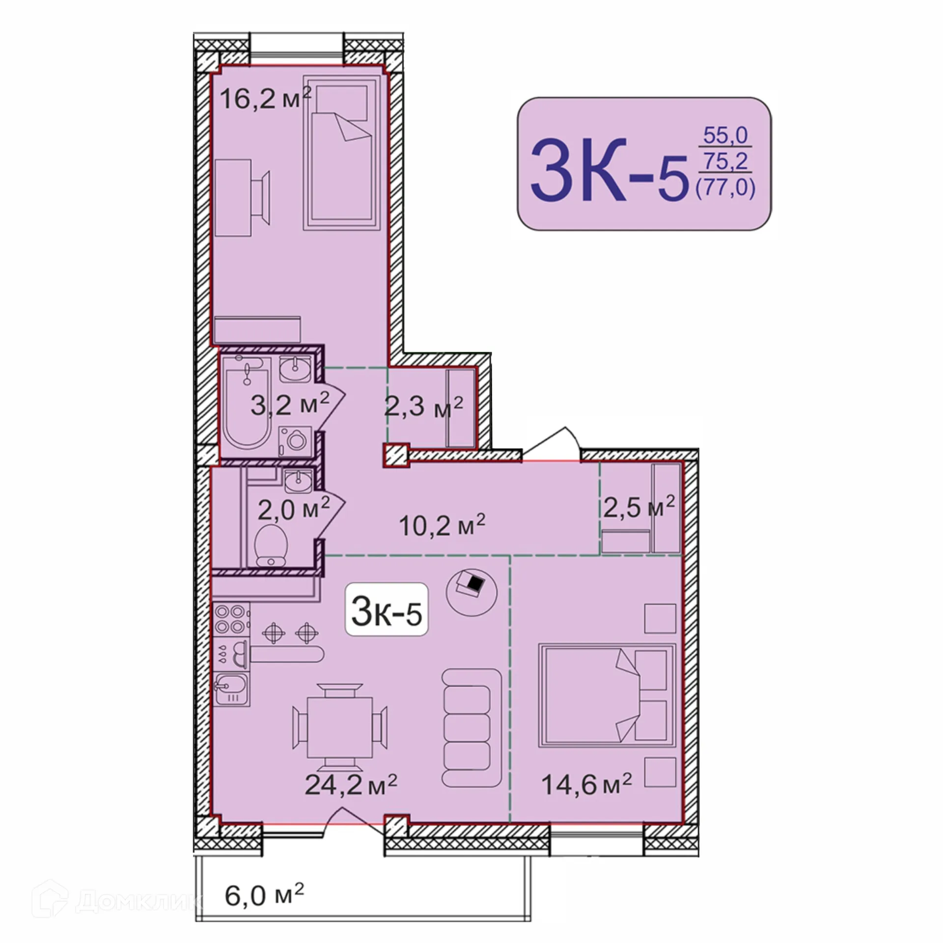 Фото квартиры в ЖК Солнцеград