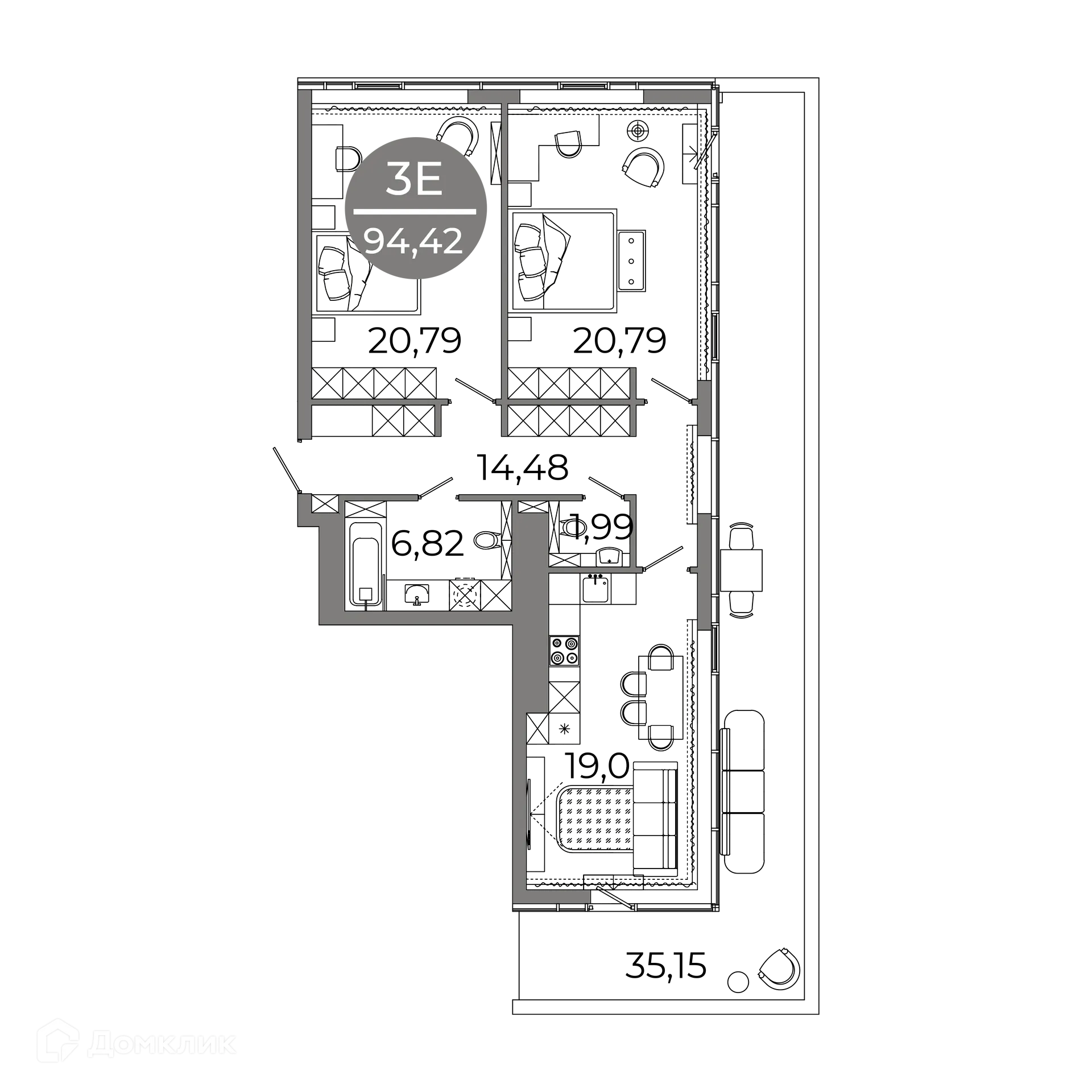 Фото квартиры в ЖК Клубный дом "905"