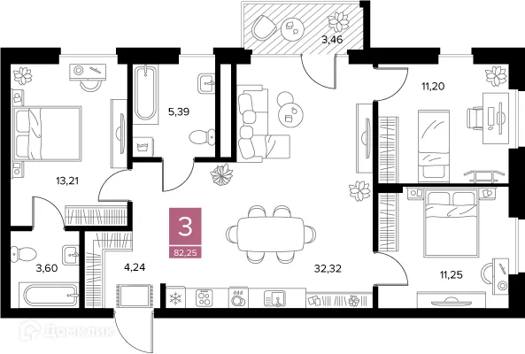 Фото квартиры в ЖК Квартал Дягилев