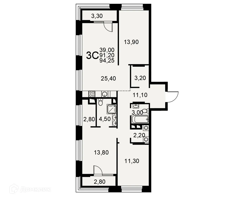 Фото квартиры в ЖК "Акцент"