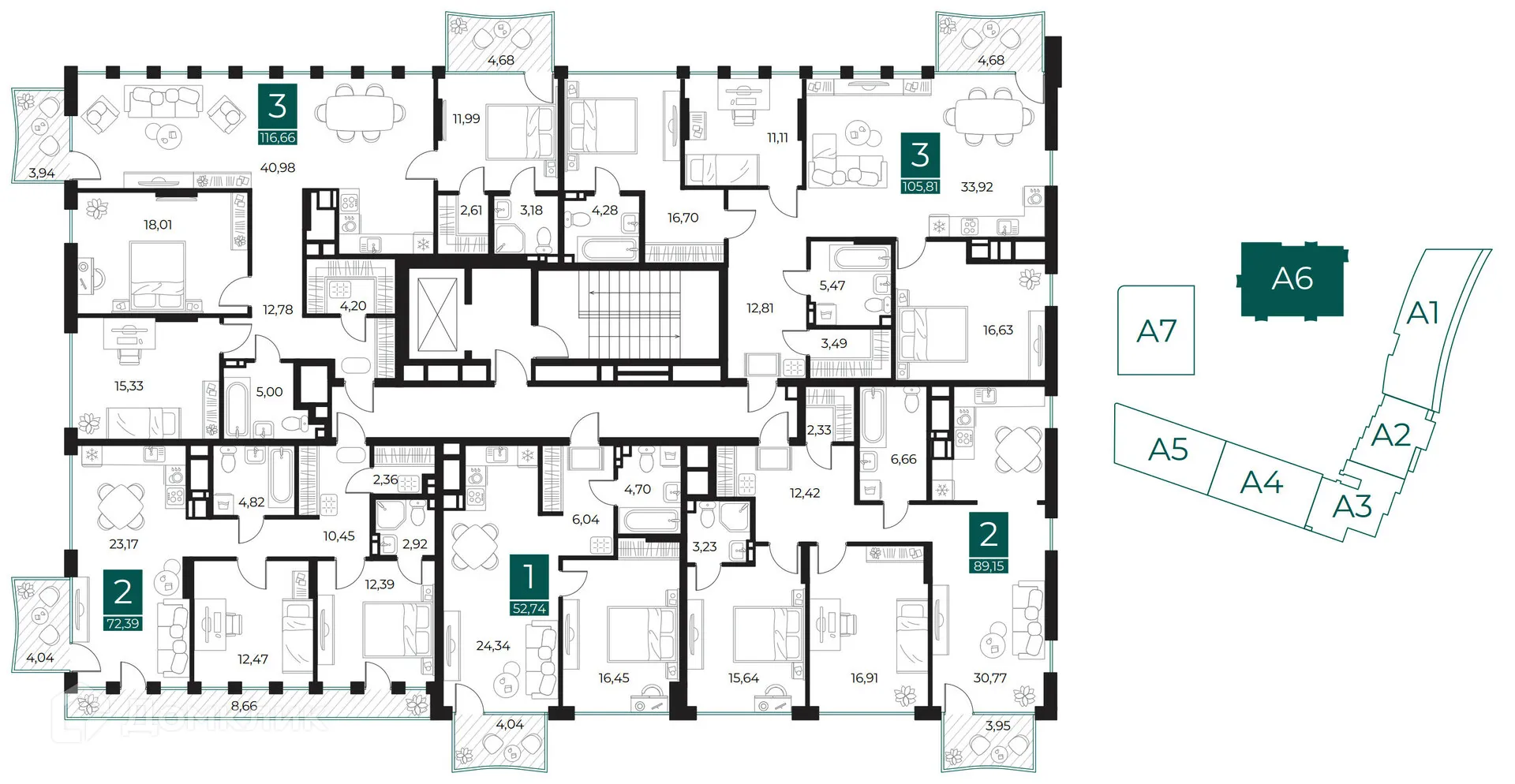 Фото квартиры в ЖК Арт-кварталы