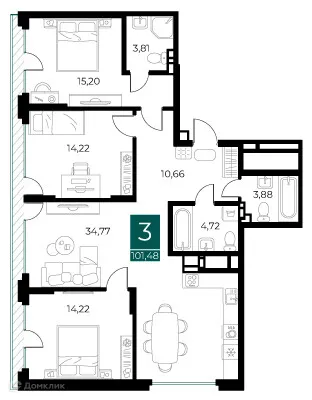 Фото квартиры в ЖК Арт-кварталы