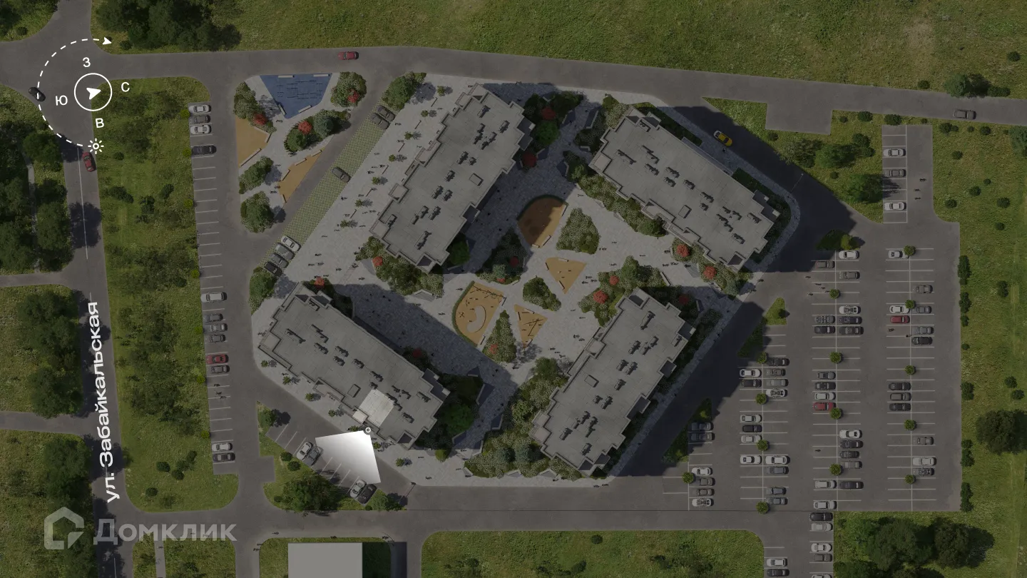 Планировка 1-комнатной квартиры 43.6 м² в ЖК Квартал Дягилев, г. Рязань — фото 1