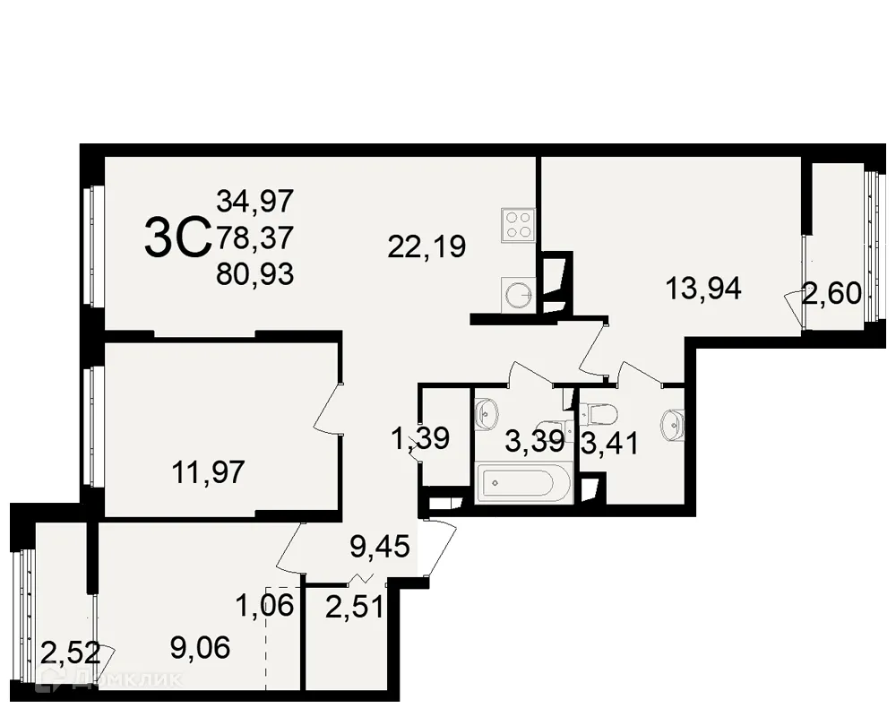 Фото квартиры в ЖК"Новое измерение"