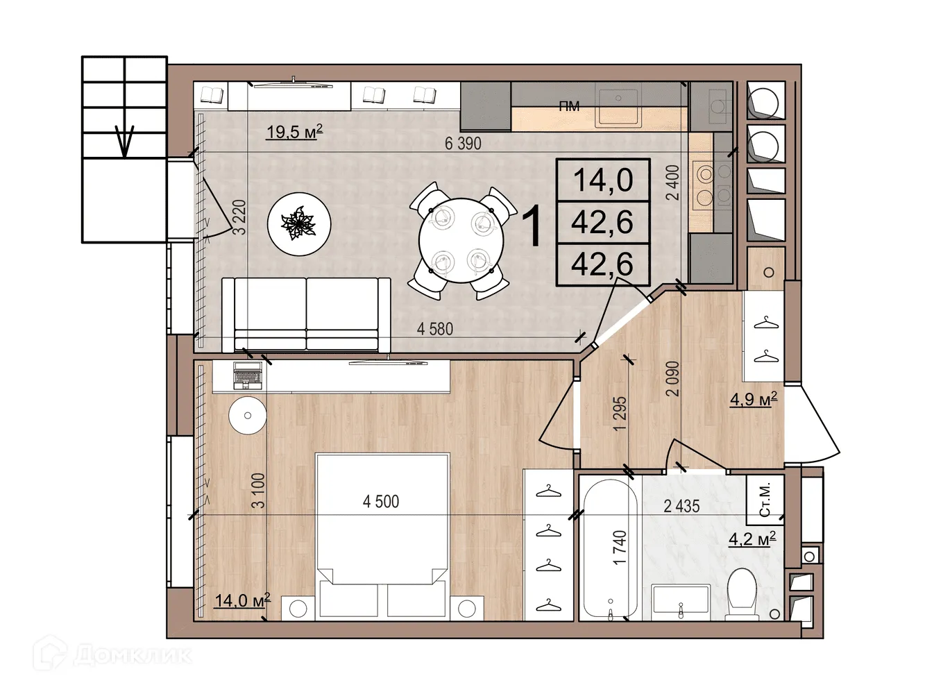 Фото квартиры в ЖК Skyline (Скайлайн)