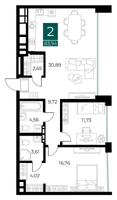 Фото квартиры в ЖК Арт-кварталы