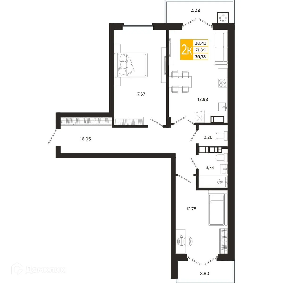 Фото квартиры в ЖК Ривер Парк