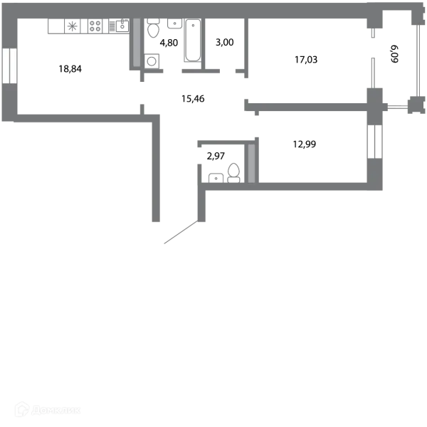 Квартира в ЖК Солотчинский квартал