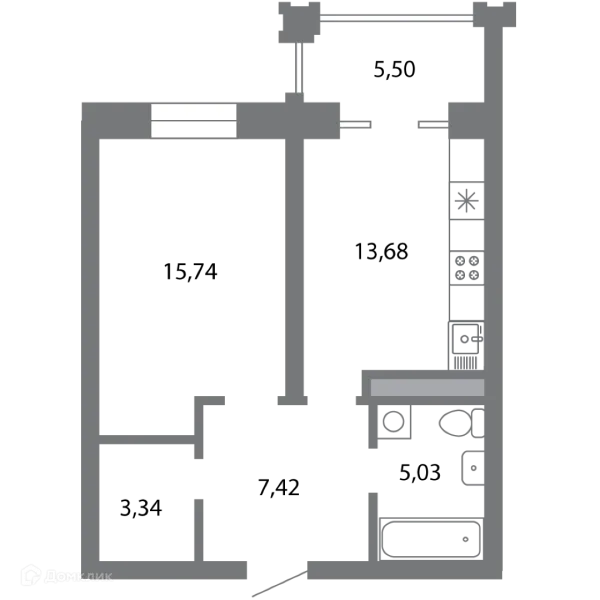 Квартира в ЖК Солотчинский квартал