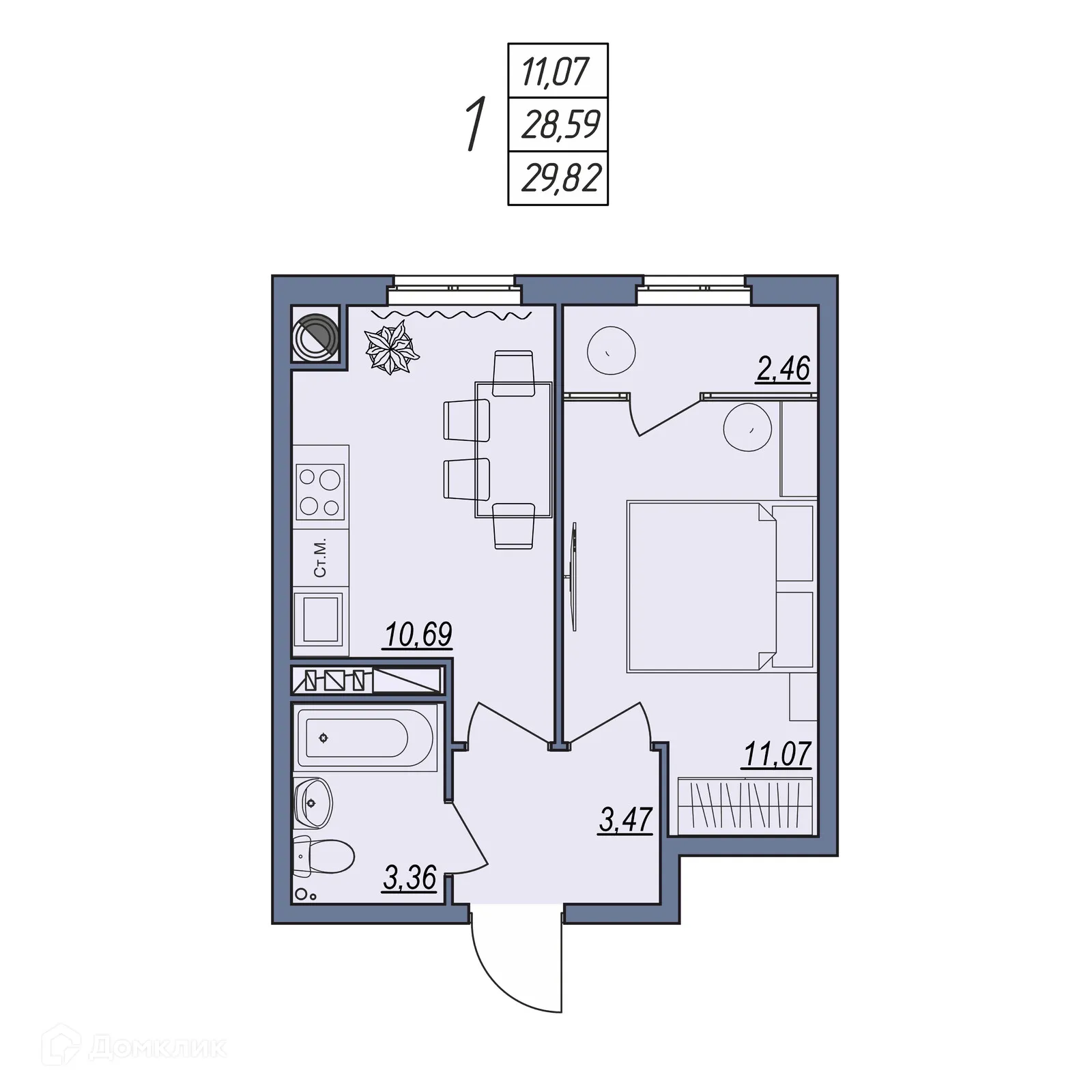 Фото квартиры в ЖК Новый