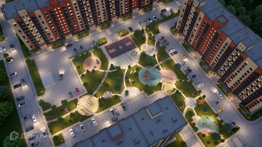 Планировка 1-комнатной квартиры 40.58 м² в ЖК ЖК ОГНИ, г. Дядьково — фото 1