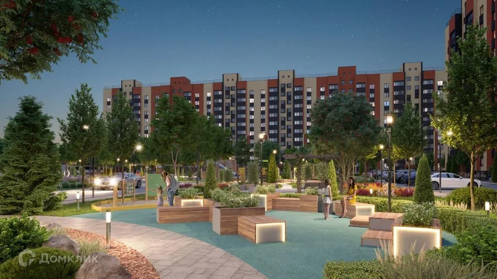 Планировка 1-комнатной квартиры 40.58 м² в ЖК ЖК ОГНИ, г. Дядьково — фото 3