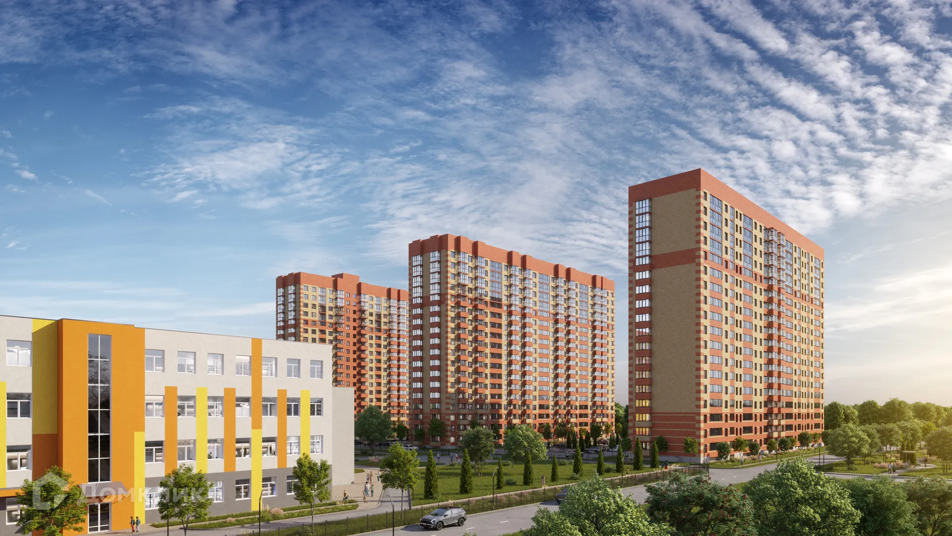 Планировка 3-комнатной квартиры 74.7 м² в ЖК ЖК Шереметьевский квартал, г. Дядьково — фото 1