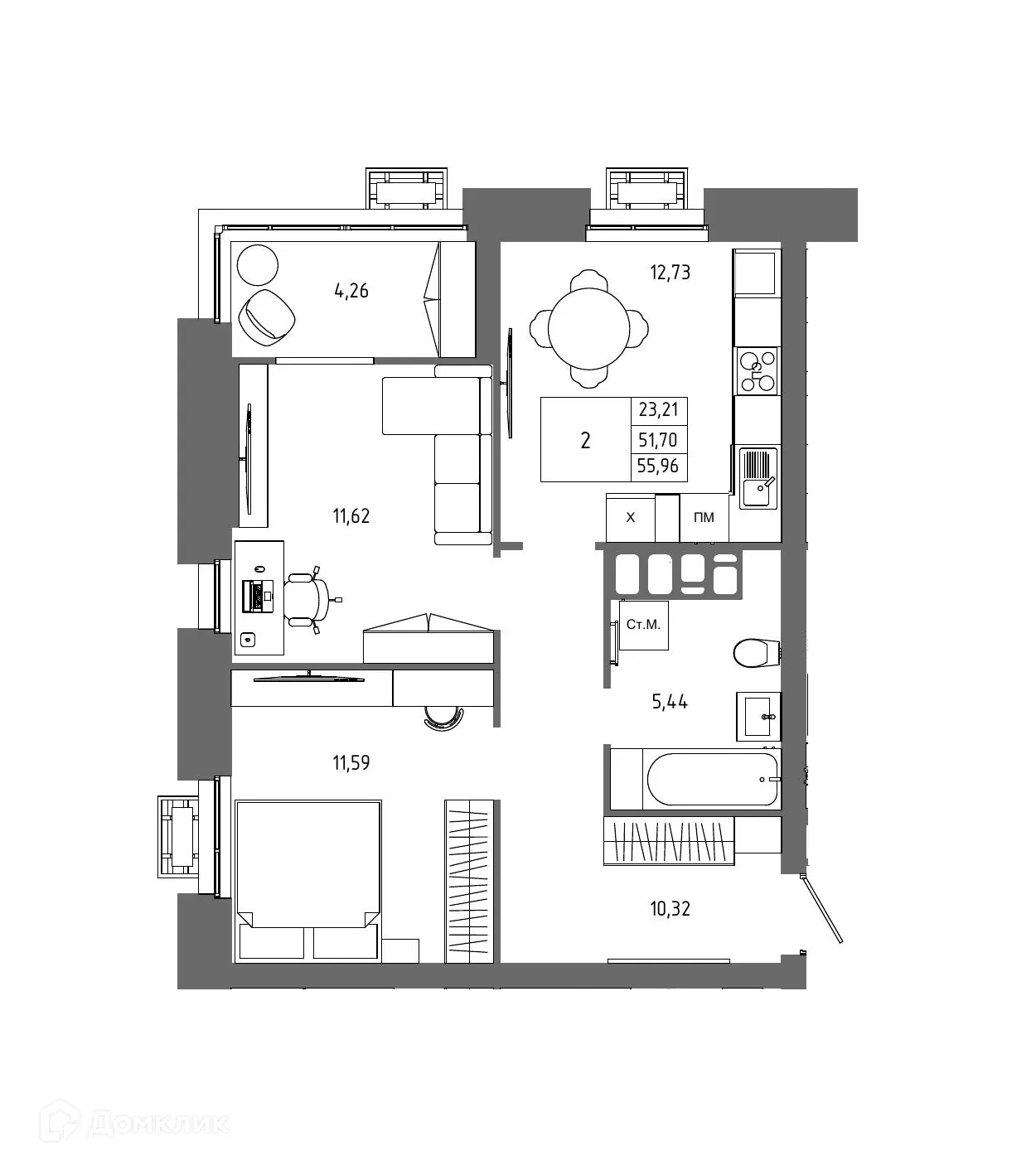 Фото квартиры в ЖК ОМЕГА