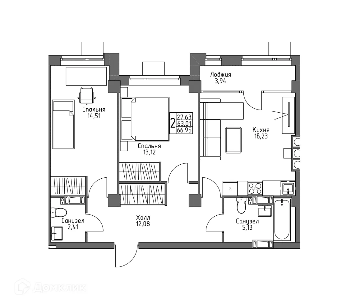 Фото квартиры в ЖК ОСНОВА