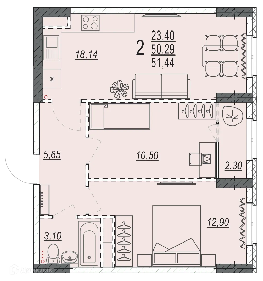 Фото квартиры в ЖК на 35 Гвардейской