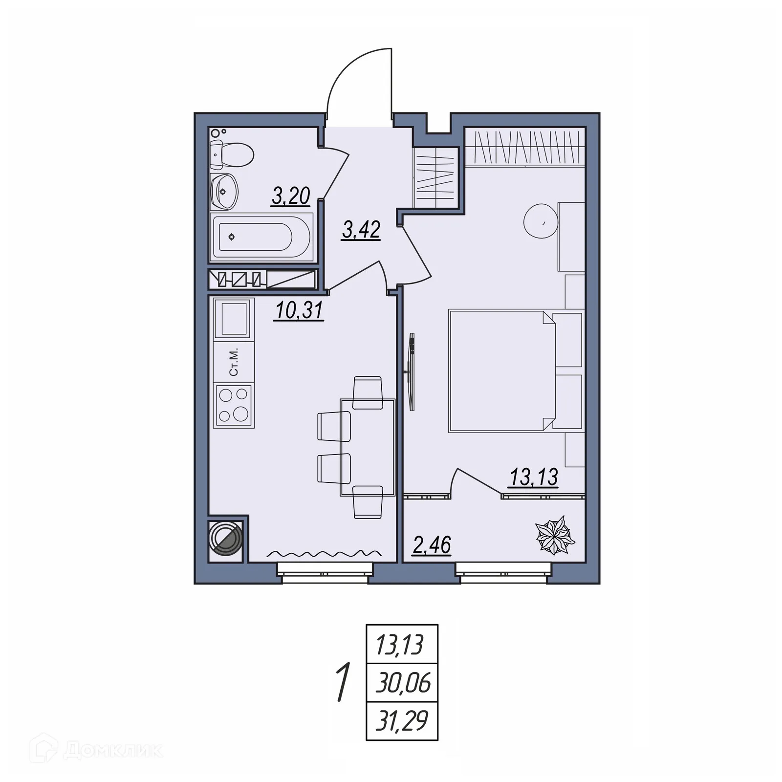 Фото квартиры в ЖК Новый