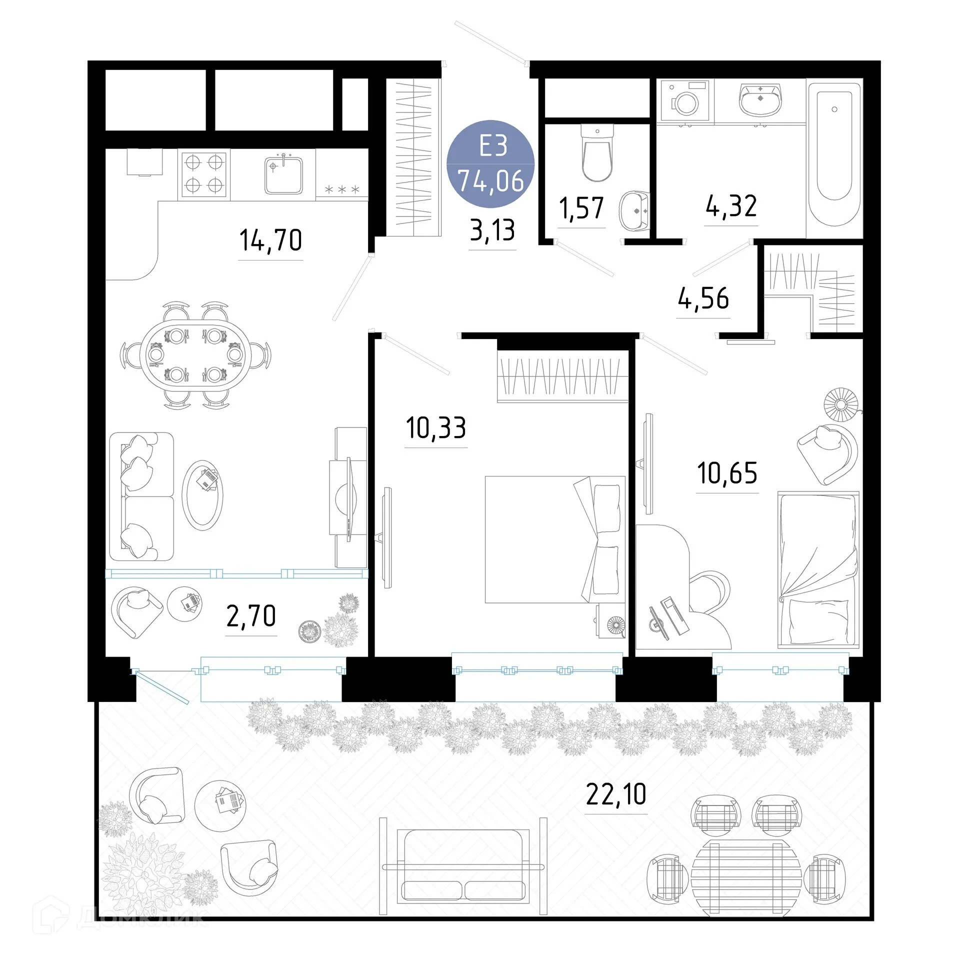 Фото квартиры в ЖК РОЩА