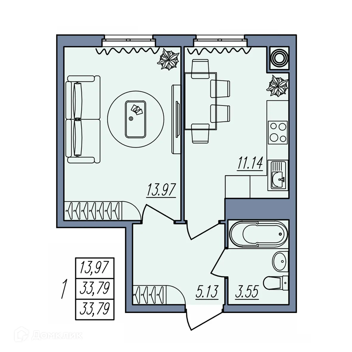 Фото квартиры в ЖК Новый