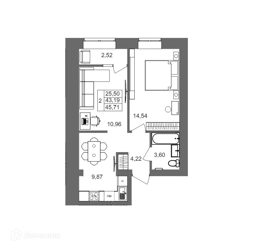 Фото квартиры в ЖК Клубный дом на Жукова
