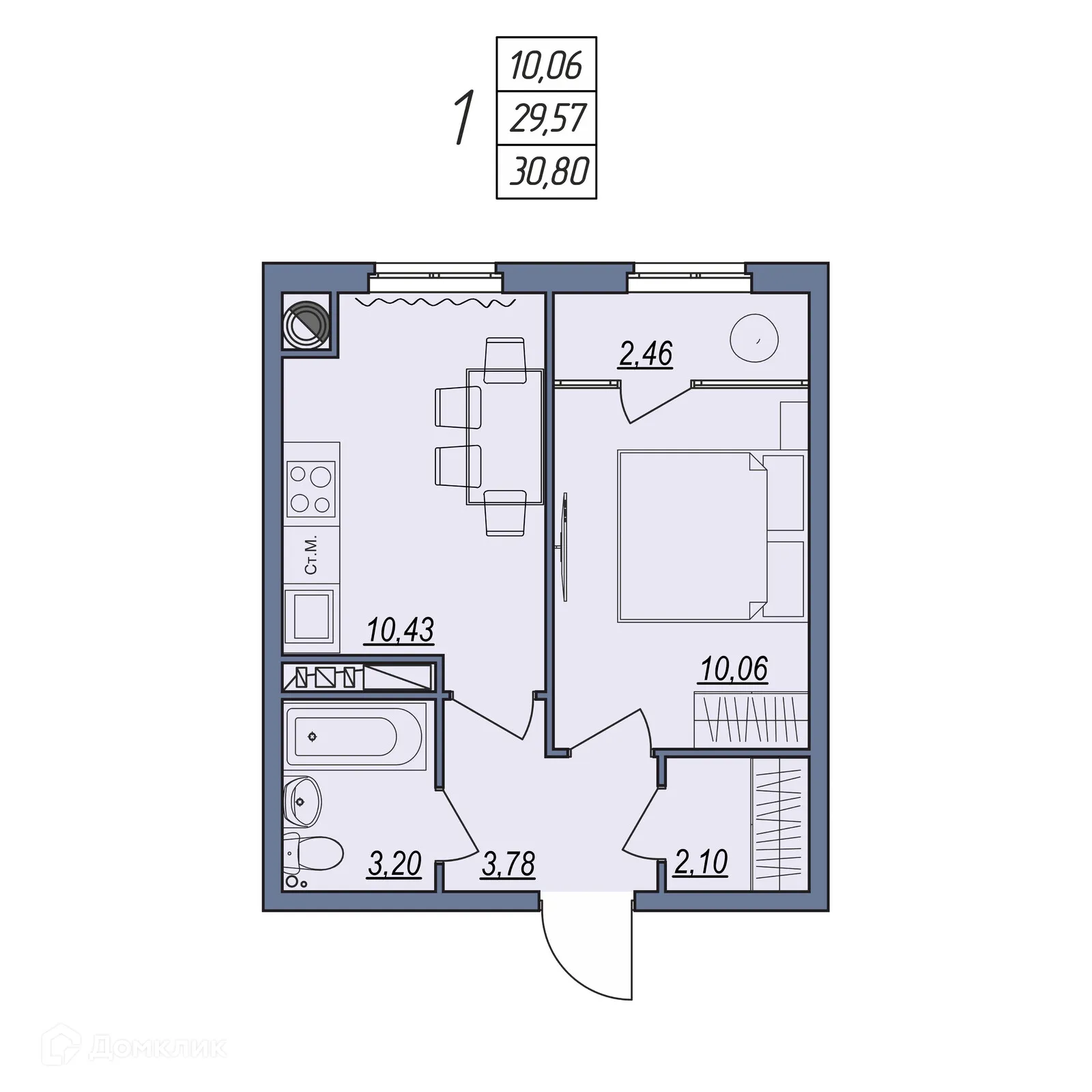 Фото квартиры в ЖК Новый