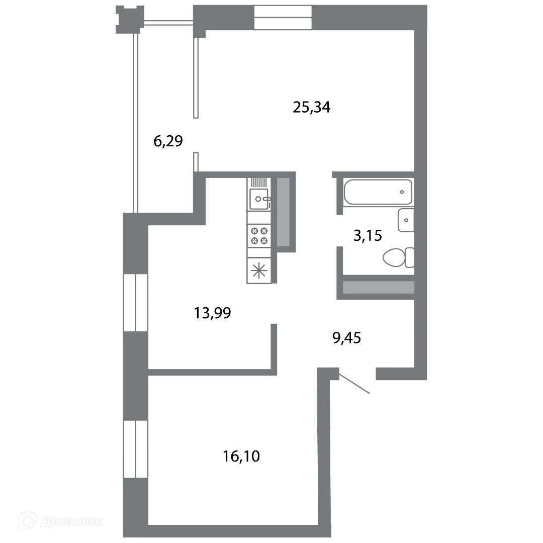 Фото квартиры в ЖК Солотчинский квартал