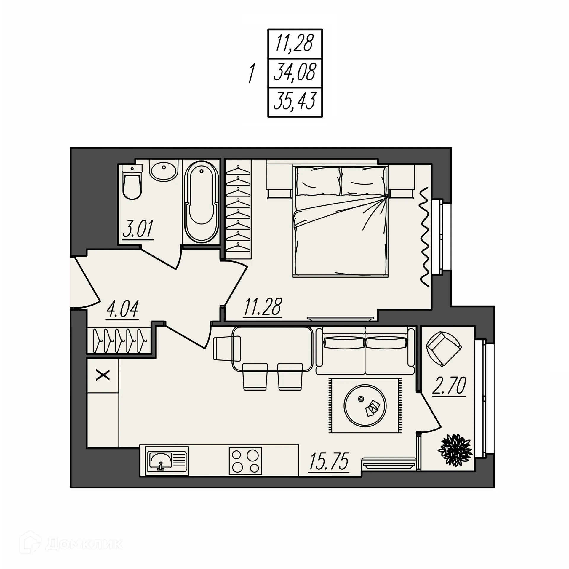 Фото квартиры в ЖК БЕРЕГ ВОЛГИ