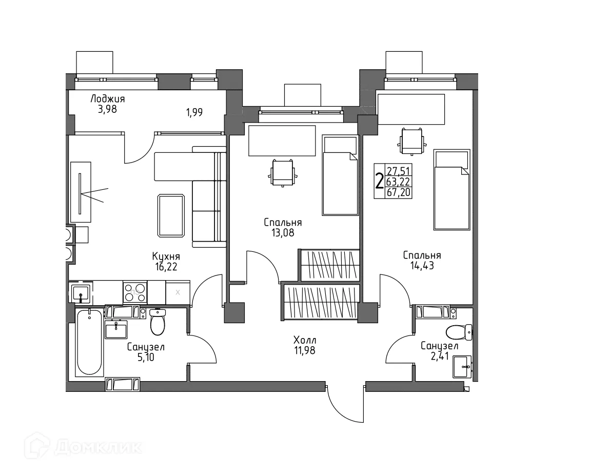 Фото квартиры в ЖК ОСНОВА