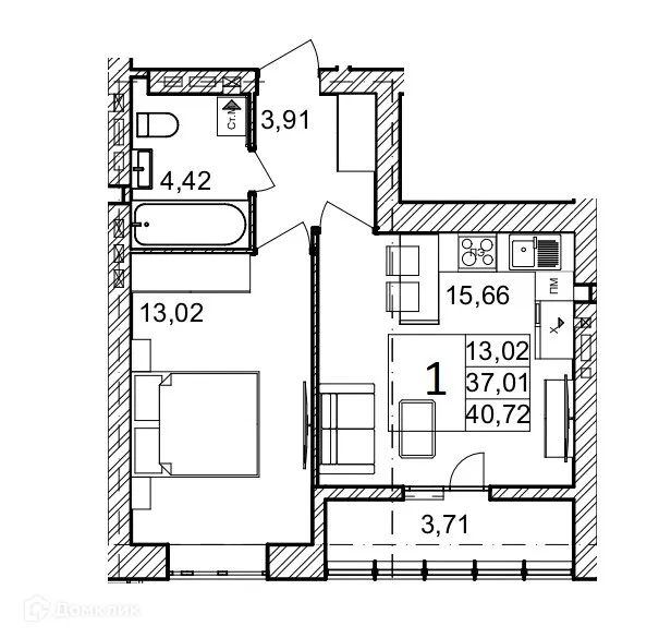Фото квартиры в ЖК ОНЕГИН