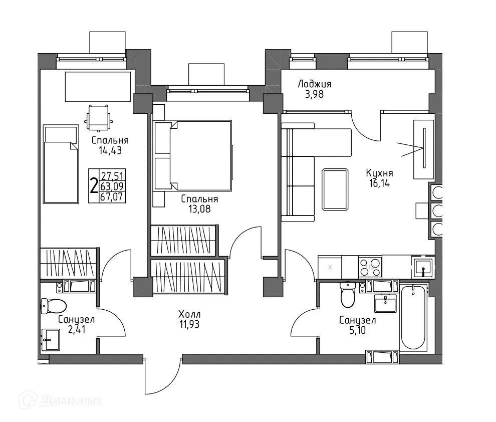 Фото квартиры в ЖК ОСНОВА
