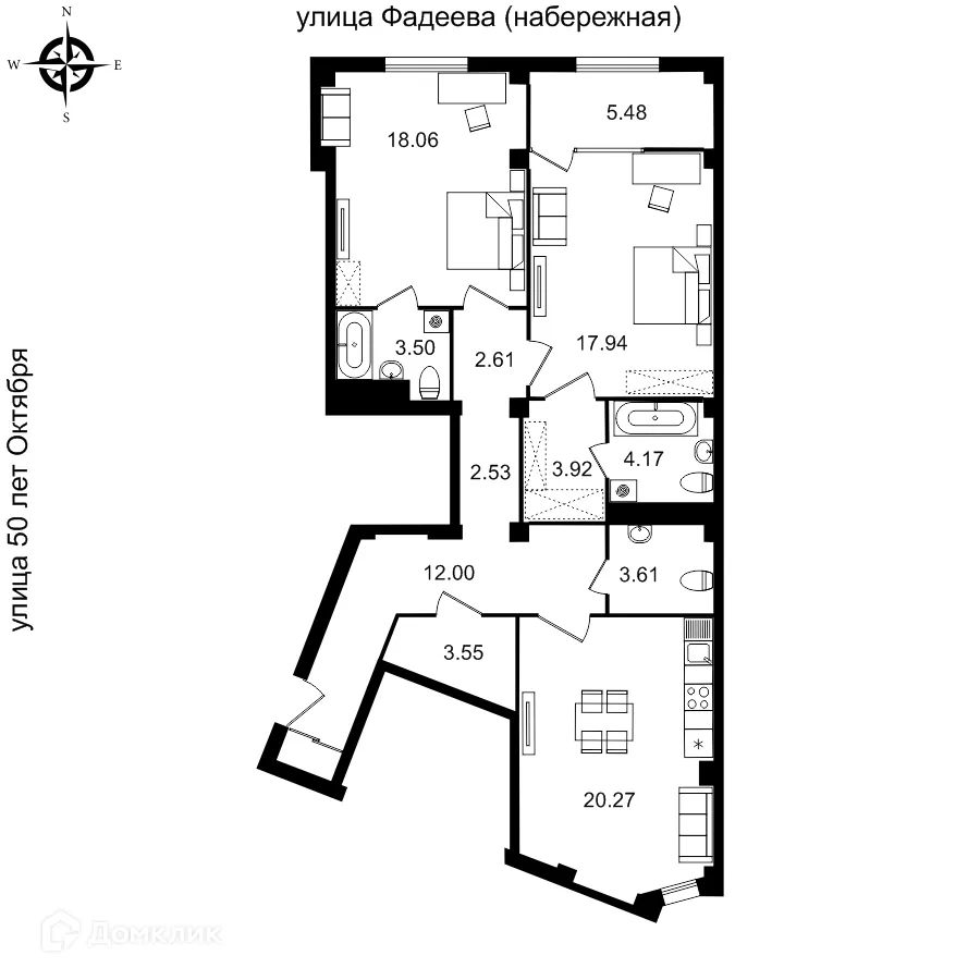 Фото квартиры в ЖК Дом по ул. 50 лет Октября