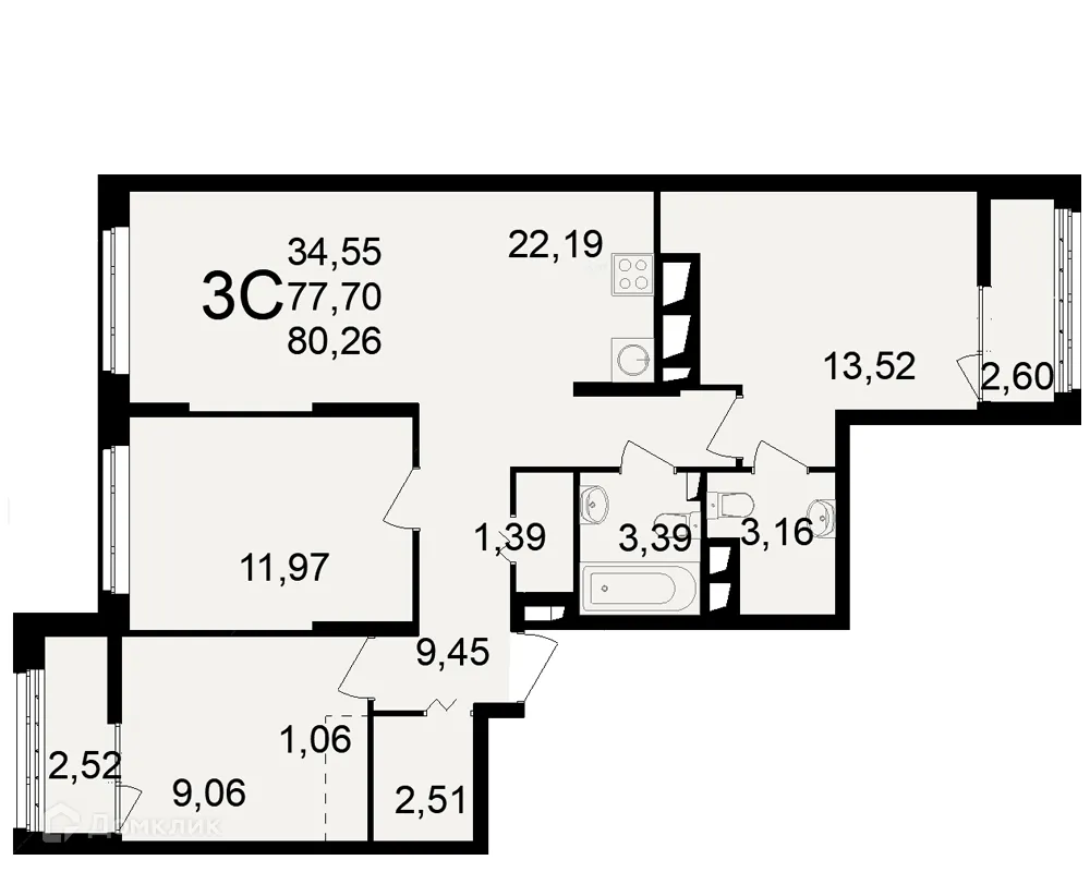 Фото квартиры в ЖК"Новое измерение"