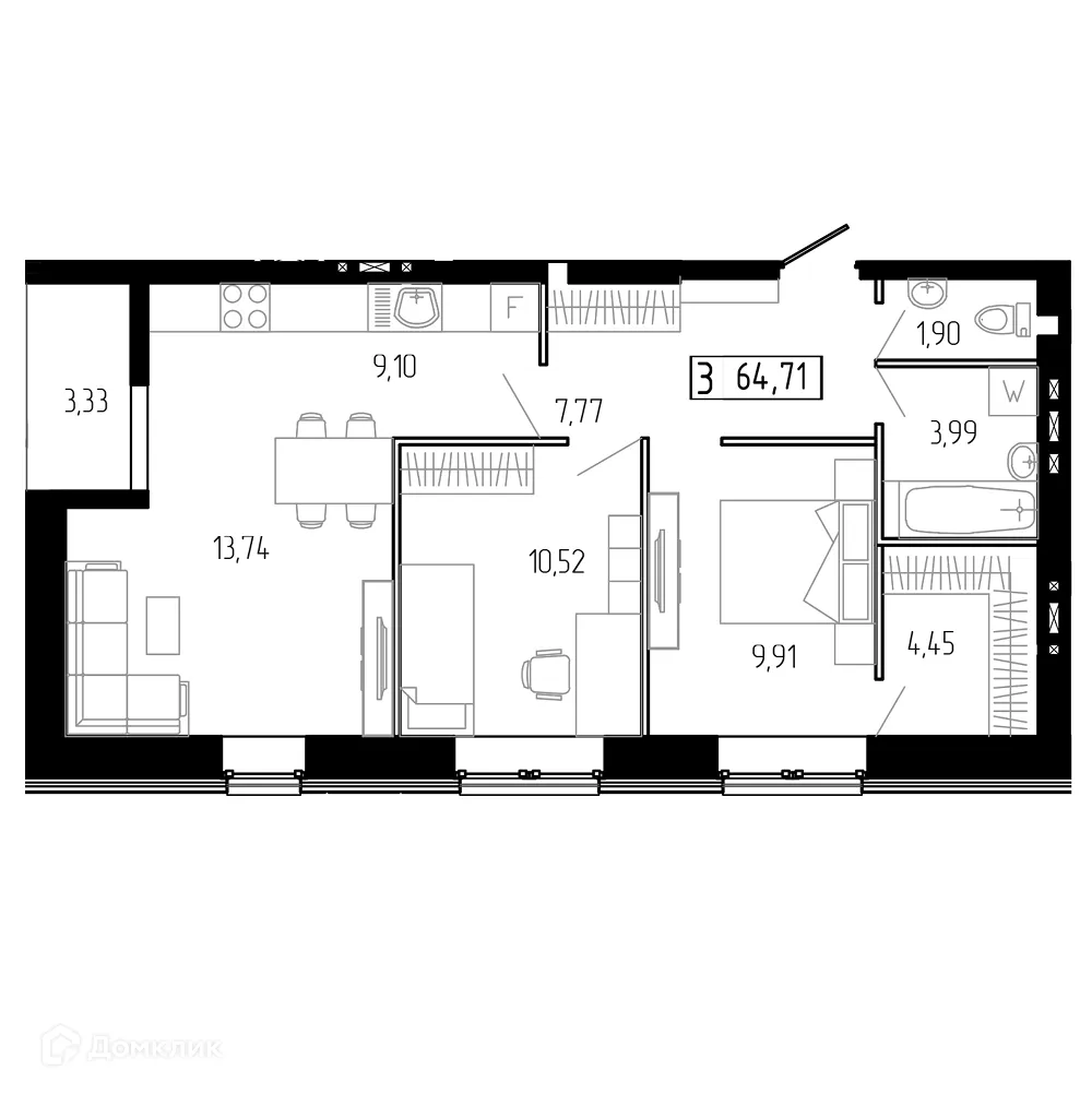 Фото квартиры в ЖК Santorini