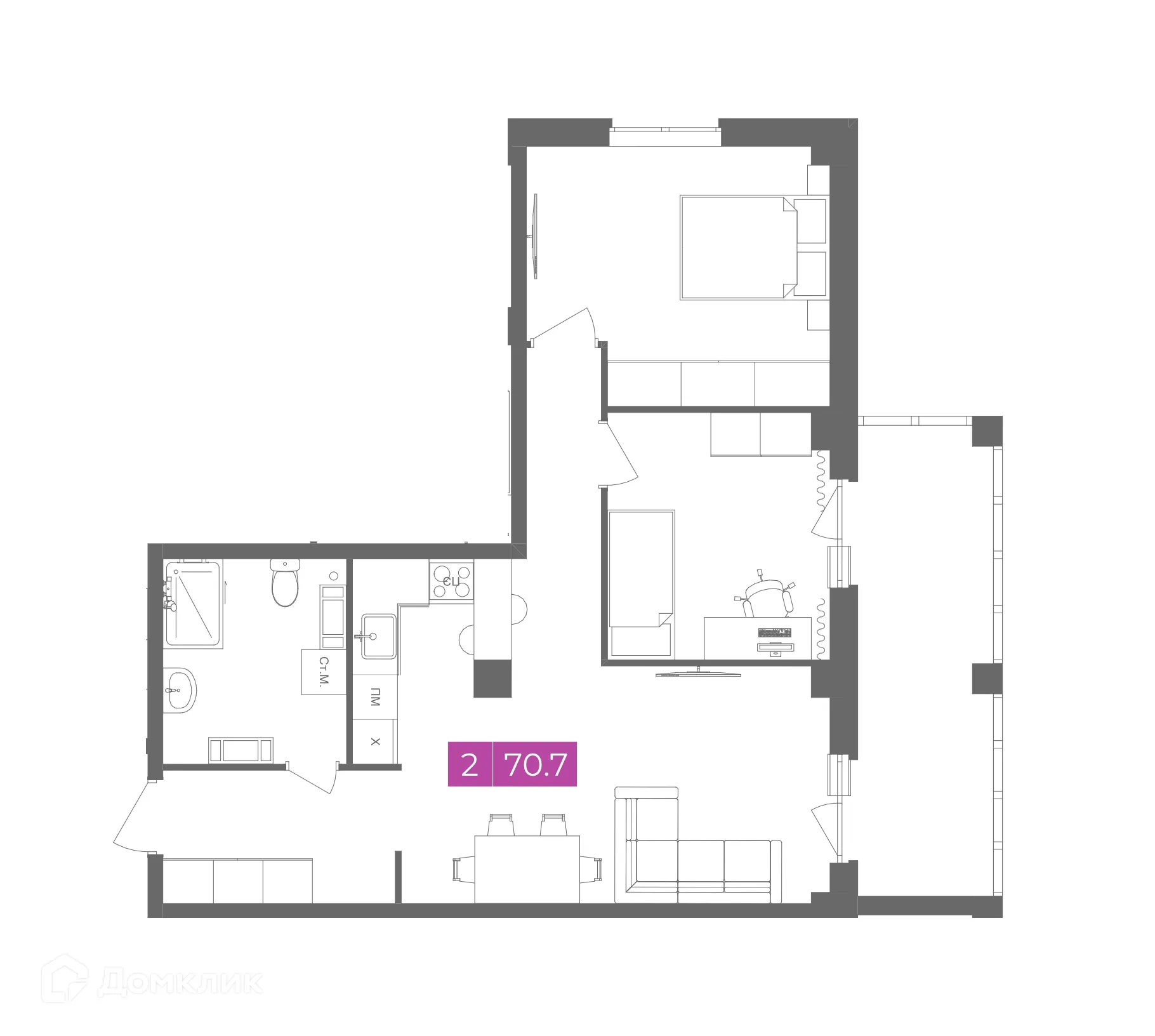 Фото квартиры в ЖК ГАЛАКТИКА