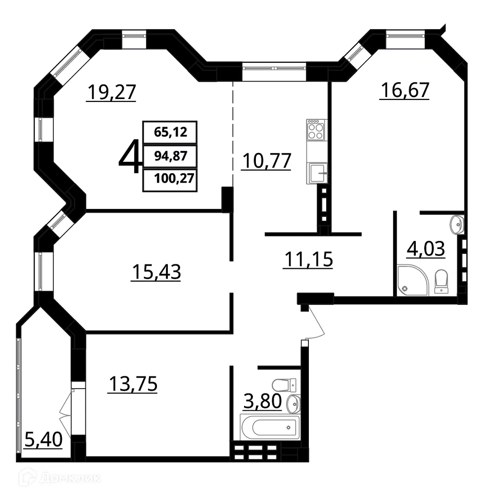 Фото квартиры в ЖК "Резиденция"