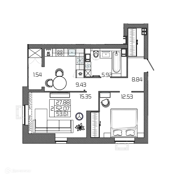 Фото квартиры в ЖК СЕЛЕНА