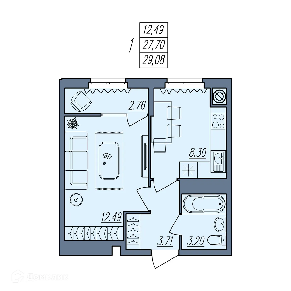Фото квартиры в ЖК Новый